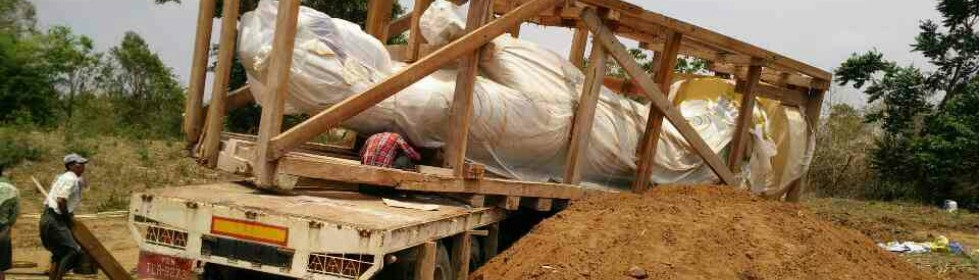 世界之最33尺站立白玉觀音-專業運送